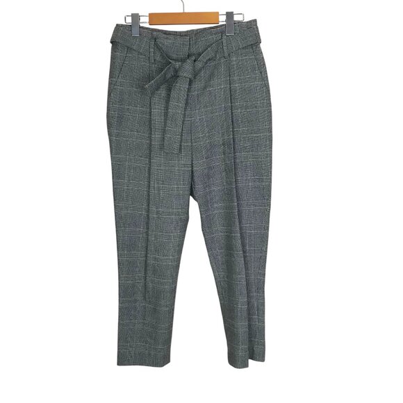 Judith & Charles Black & White 100% Virgin Wool Plaid Dress Pants Size 4 - Picture 1 of 7